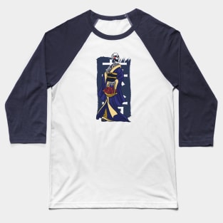 Japanese Skeleton Geisha Baseball T-Shirt